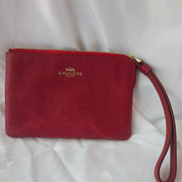 Coach Wristlet, Red - Picture 1 of 5